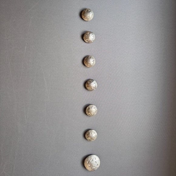 Sterling silver, handcrafted, Concho belt buckle and  8 adornments. - Picture 5 of 9